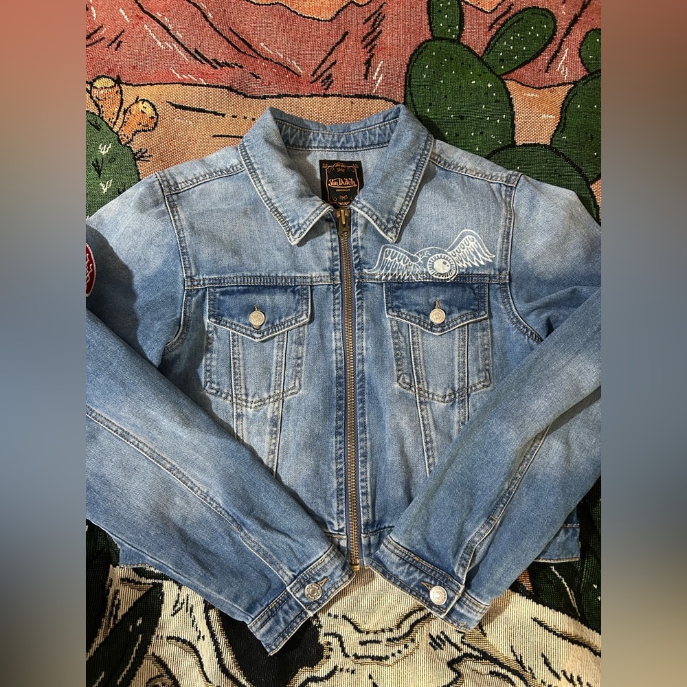 Von Dutch Patchwork Denim Jacket - image 5
